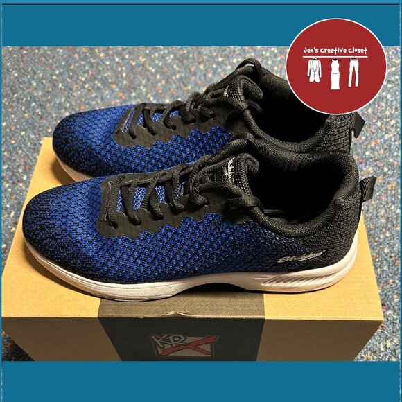 Men's KR Strikeforce Aviator Black and Blue Bowling Shoes - Picture 1 of 9